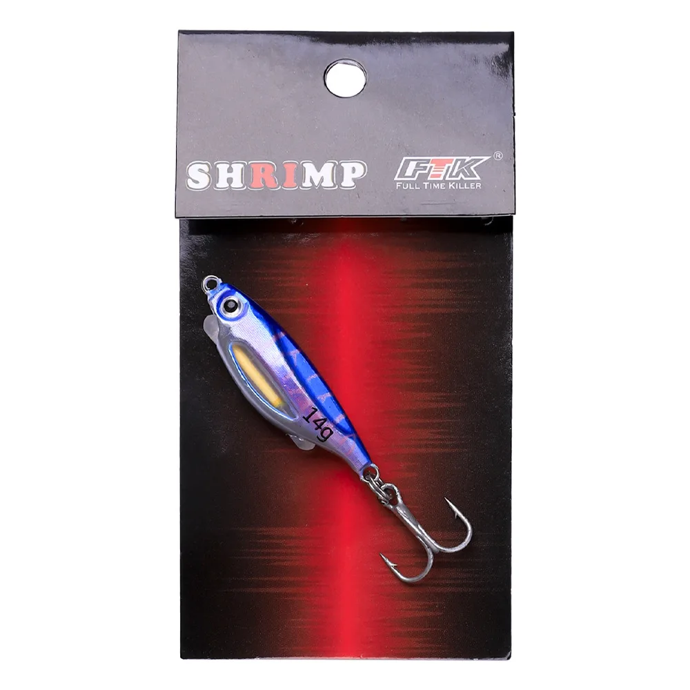 Cuchara de plantilla fundida de Metal, 7g-20g, cebo duro para curricán, cebo que brilla en la noche, pesca de lubina, barco, trucha, Jigging, señuelos de agua salada, 1 Uds. - imagen 5