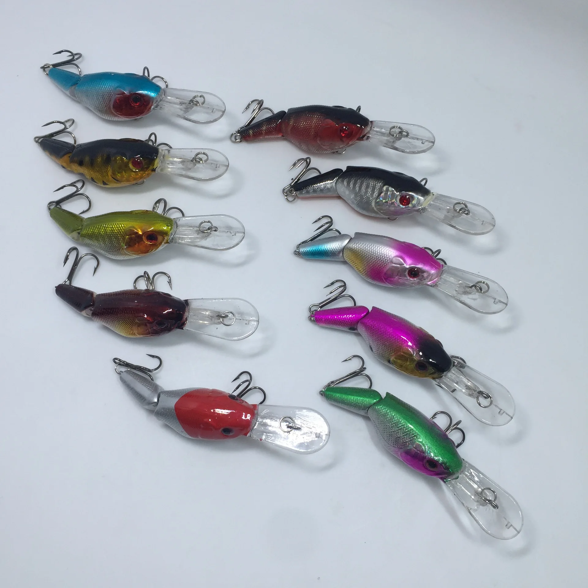 Señuelo de pesca de dos segmentos Swimbait placa de lengua larga cebo de manivela señuelos de mar 9cm 10,5g cebo de articulación Artificial peces 1 piezas - imagen 2