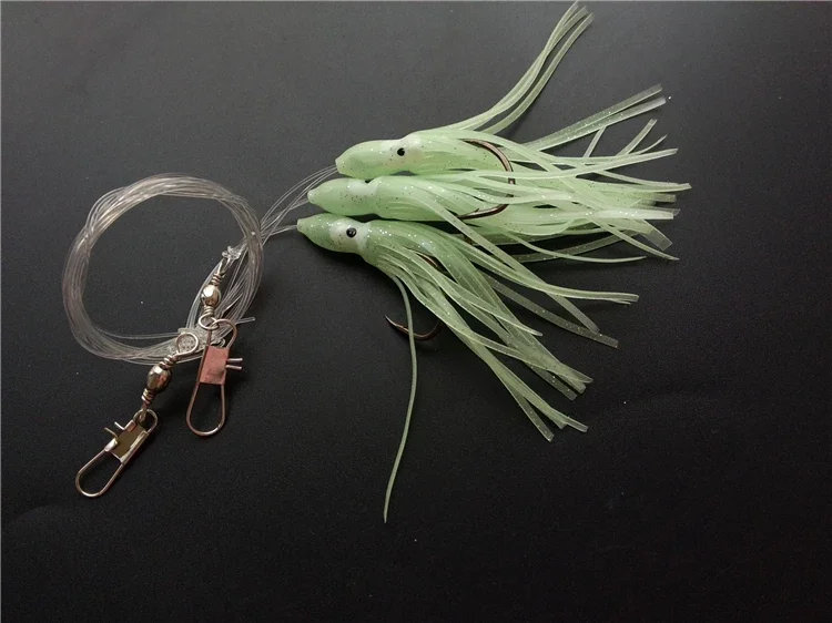 Anzuelo Sabiki de alta calidad, señuelo de pesca de pulpo suave, aparejos de pesca, 6 paquetes - imagen 5