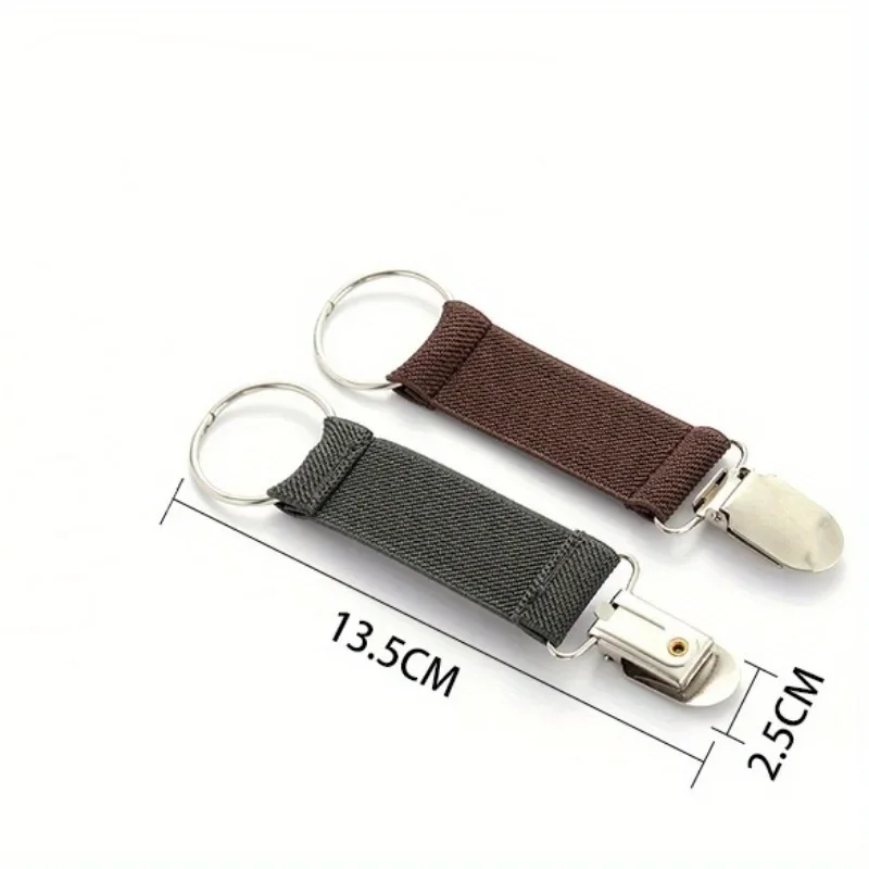 Llavero con un elegante clip de tela para un conveniente almacenamiento de llave