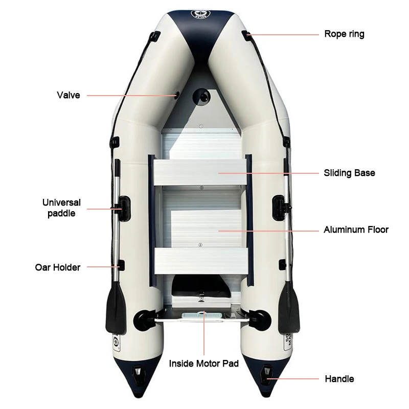 Barco marino Solar inflable, barco de velocidad de 3 metros, pesca al aire libre, rescate, Kayak, canoa, bote, suelo de aluminio con accesorios gratis - imagen 4