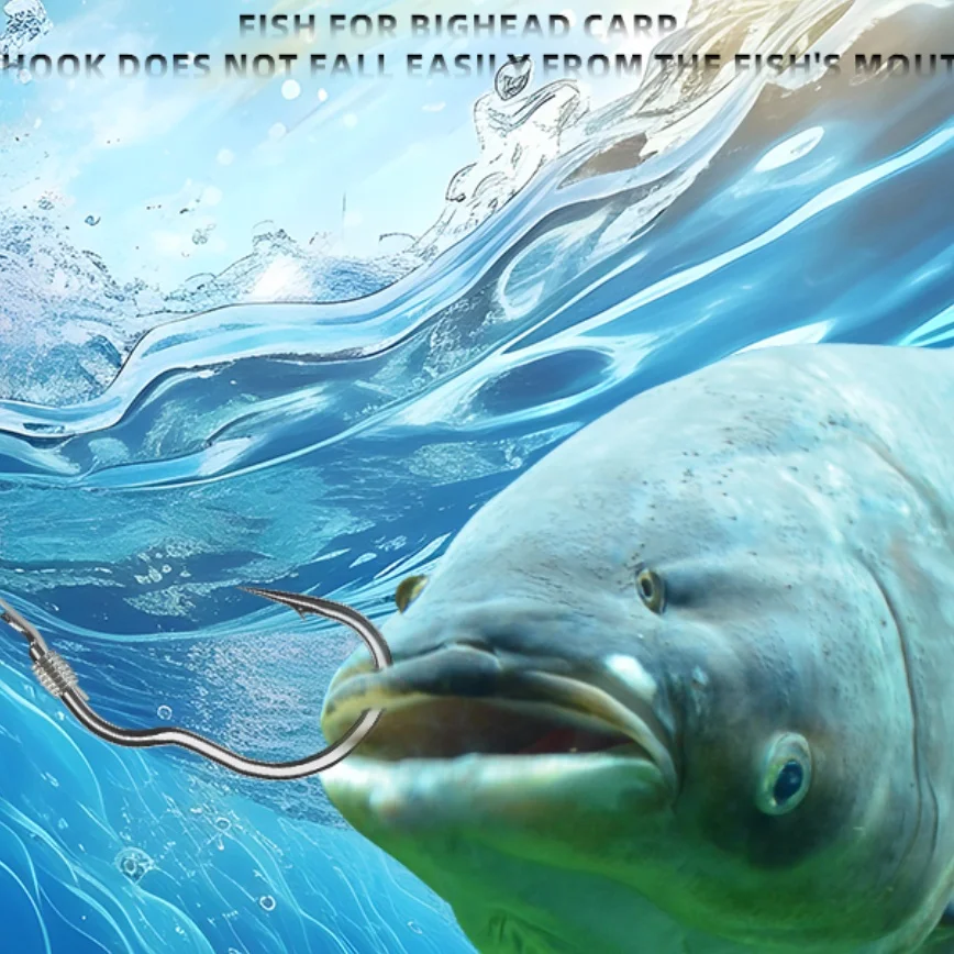 12 Uds anzuelo de pesca automático Anti-correr línea anticaída doble púa con aleación de titanio y manganeso mágico práctico - imagen 5