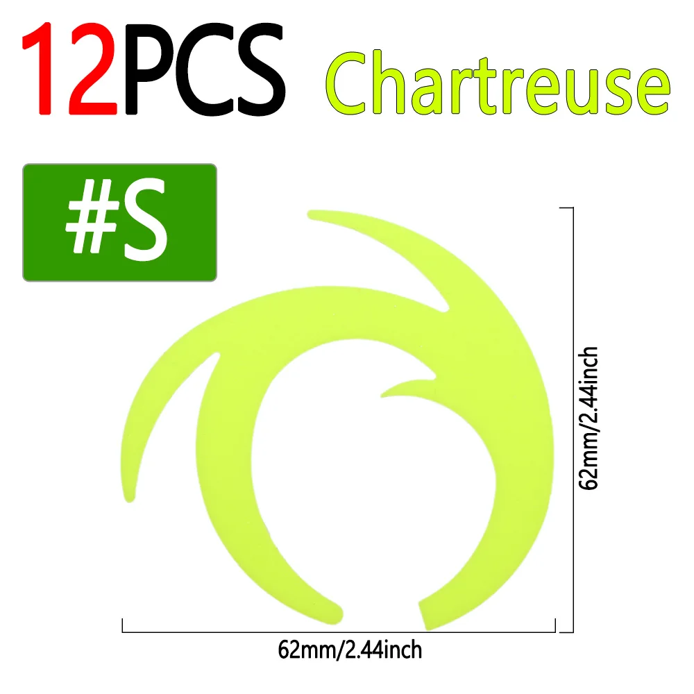 12pcs Chartreuse S