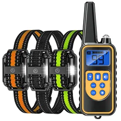Collar de choque inteligente para perros, Collar de entrenamiento con control remoto para perros, Collar de choque impermeable para perros grandes, medianos y pequeños, Collar de entrenamiento fo