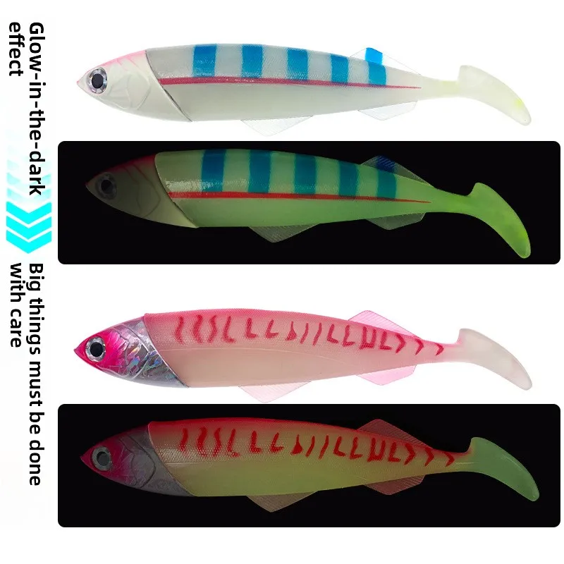 Gran juego cabeza de plomo mar profundo cebo suave grande 26cm/416g 33cm/560g cabeza de pez de metal cebo de pesca señuelo