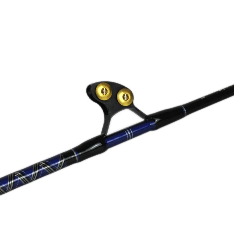 Balanzze-Caña de curricán de pesca en el mar, caña de juego grande con mango recto doblado, resistente en agua salada, 6 pies, 100 libras, 3 + 1 guías - imagen 3