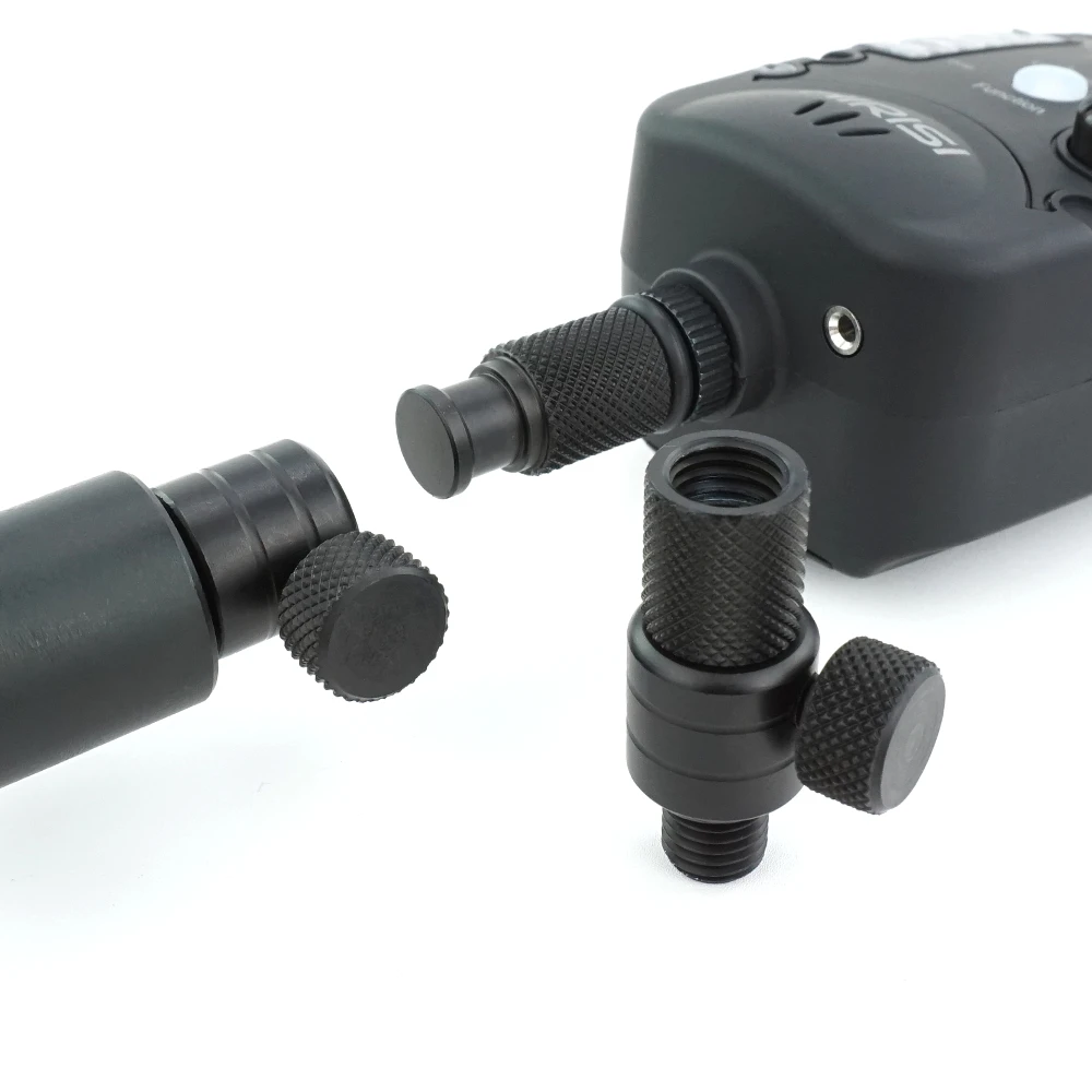 Hirisi-conector de cambio rápido para pesca de carpa, 4 piezas, de aluminio para alarmas de pesca de carpa, palos de banco, AQ209 - imagen 4
