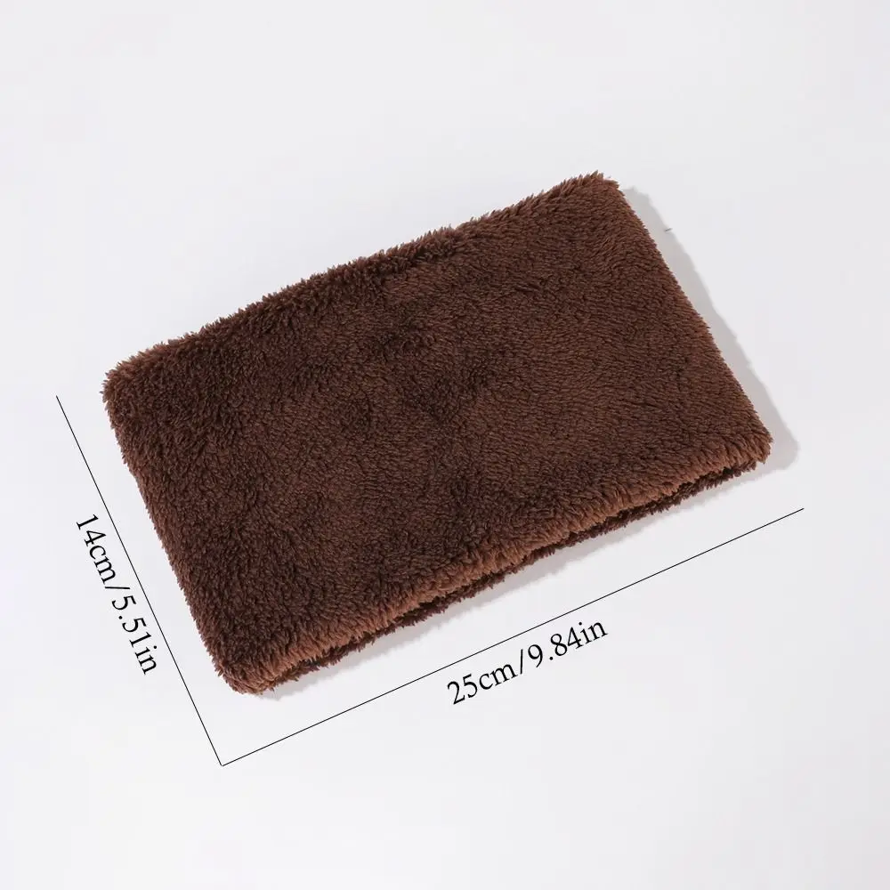 Modieuze pluche nekbeschermer, warm houden, effen kleur, koudebestendige kraag, halfgelaatsmasker voor buiten kamperen - imagen 5