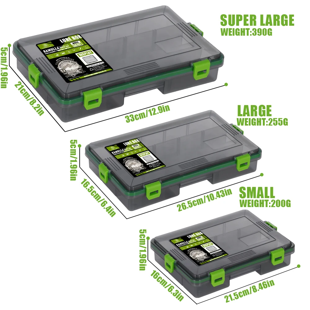SAMOLLA aparejos de pesca caja impermeable almacenamiento de señuelos cajas de anzuelos contenedor de cebos estuche de almacenamiento accesorios de pesca - imagen 2