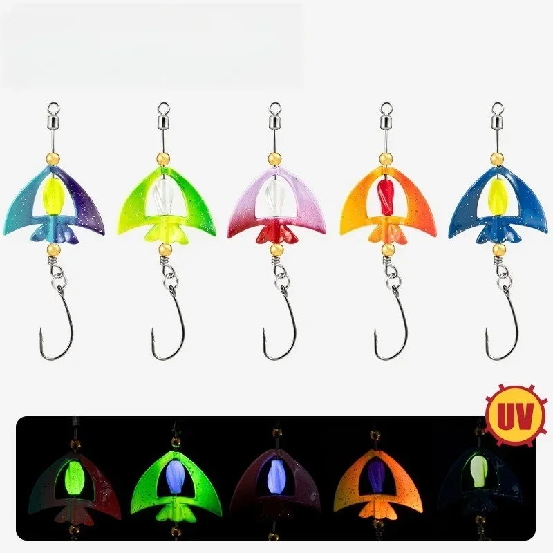 Kit de Señuelos de cucharas de pesca, señuelos intermitentes para trucha, giradores giratorios de pesca duros, cebos giratorios para lubina, salmón, Lucio, perca, 10 Uds. - imagen 5