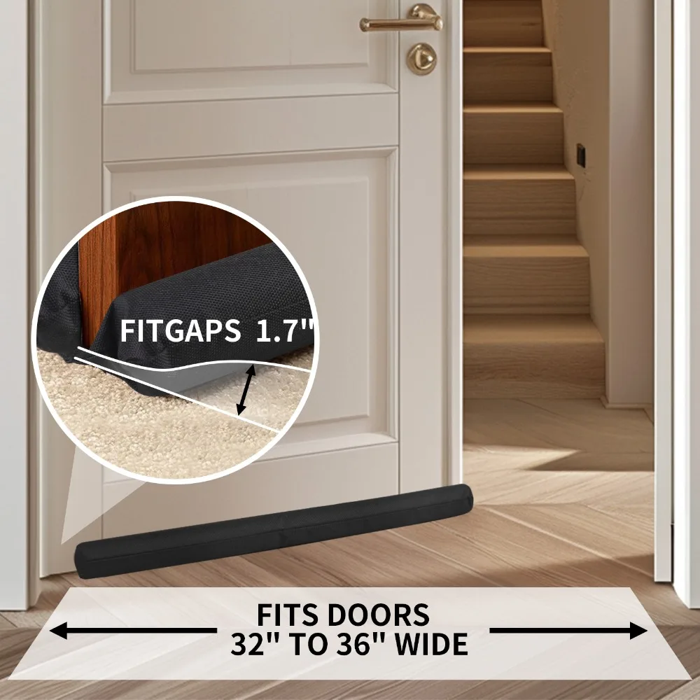 Tope de tira de sellado inferior de puerta Flexible de 36 pulgadas, junta insonorizada, burlete, Protector de tiro de ventana, Protector bloqueador de polvo y viento - imagen 3