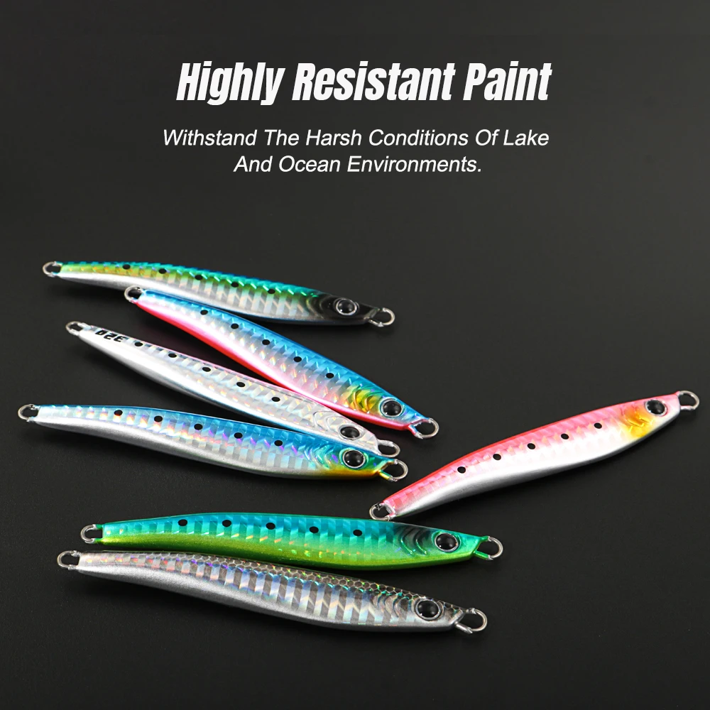 JIGGING PRO 22g 32g 42g 52g JUGULO plantillas de hundimiento rápido plantilla de Metal de fundición larga señuelo de Jigging de orilla cebo de pesca de agua salada - imagen 3
