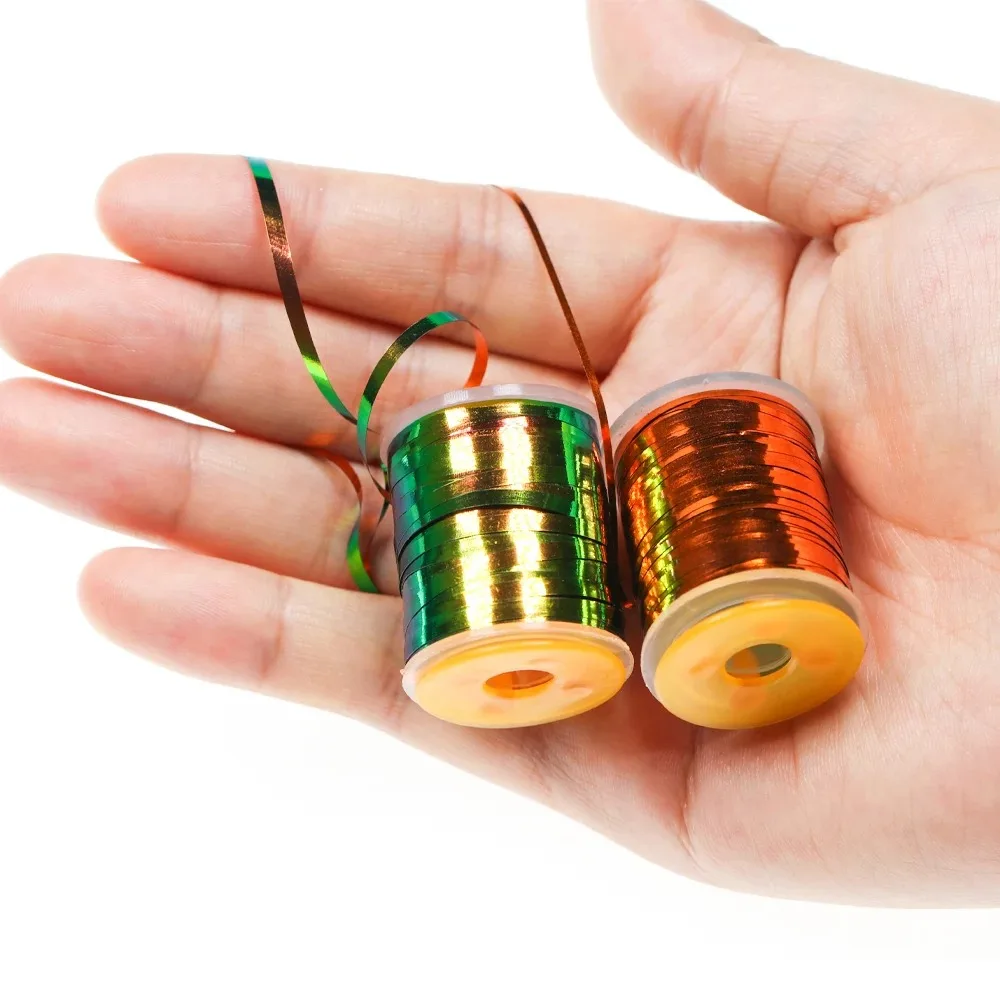 Nuevos materiales para atar moscas de dos tonos, oropel, filamentos brillantes, oropel holográfico, escamas de pez Flash, Material para hacer señuelos - imagen 4