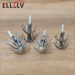 Ellllv 20 piezas gancho de paraguas de doble capa sepia Suqid anzuelo de pulpo cebos duros señuelo de pesca nocturna herramienta de fabricación DIY aparejos