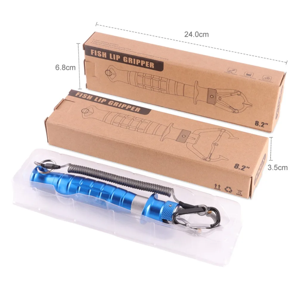 Controlador de pescado profesional de acero inoxidable 304 a prueba de óxido, herramienta de agarre de labios, equipo de Control de pesca marina de aleación de aluminio - imagen 5