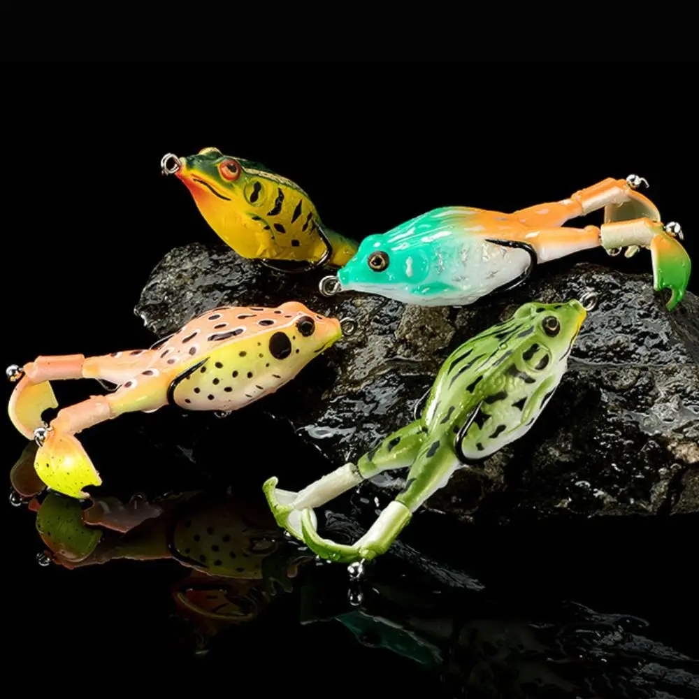 Señuelo de rana de goma que se hunde, anzuelo triple suave, patas de doble hélice, Señuelos de Pesca blandos, cebo de lubina Artificial, 9,2 cm/13,5g, 1 unidad - imagen 3