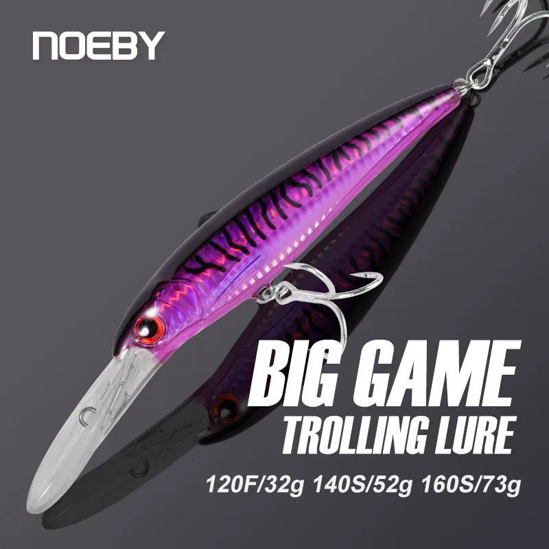 Noeby Trolling Minnow Wobbler flotante y sinking agua salada - imagen 5