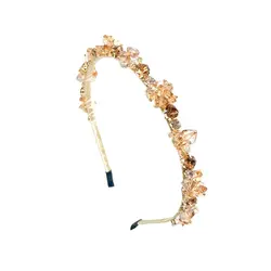 Accesorios para el cabello de cristal con diamantes de imitación brillantes, diadema con aro para el cabello
