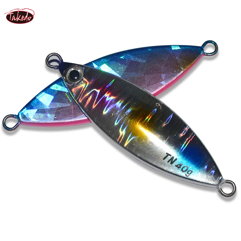 TAKEDO-plantilla de pesca de Metal Vertical, señuelo de hundimiento lento, en alta mar, pesca en aguas profundas, plomo de agua salada, 20g, 30g, 40g, TN03 - imagen 5