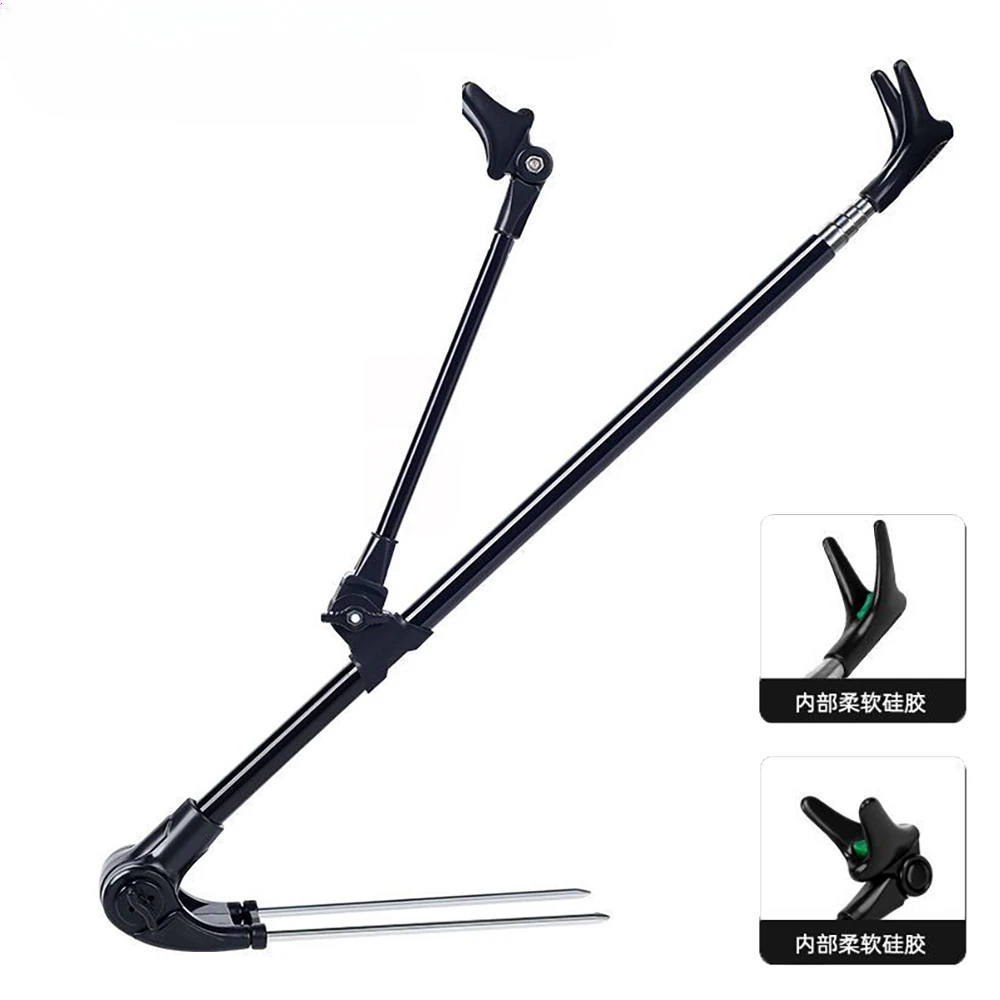 Caña de pescar telescópica de acero inoxidable, alta calidad, soporte ajustable, 1,5/1,7/2,1/2,4 m - imagen 4