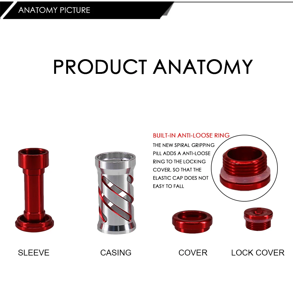 Perilla de mango de carrete de pesca de aleación de aluminio DIY para D/S, piezas modificadas sin rodamiento, carrete de fundición de cebo, 1pc - imagen 5