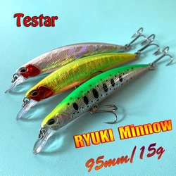 RYUKI Testar Jerkbait suspendido para lubina y lucio