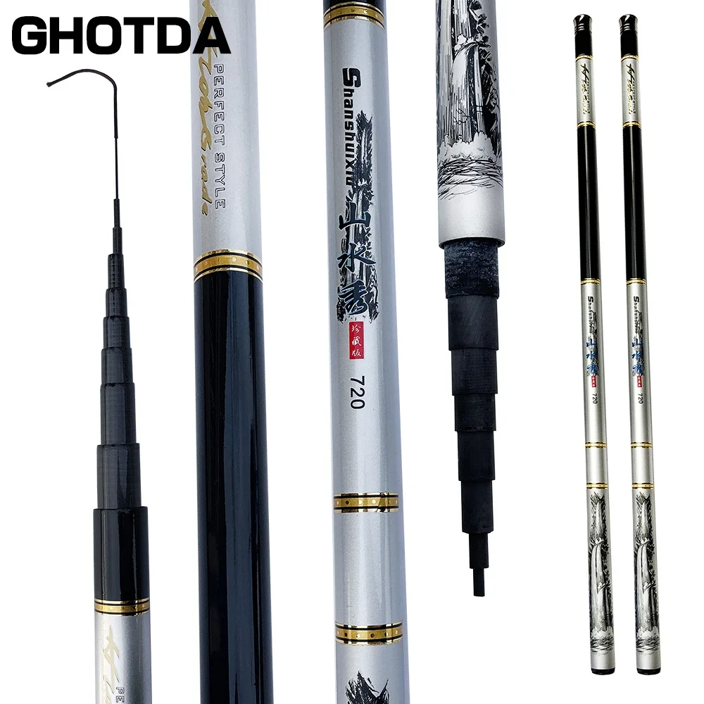 Caña GHOTDA Tenkara 3,6–7,2 m sin anillas - imagen 5