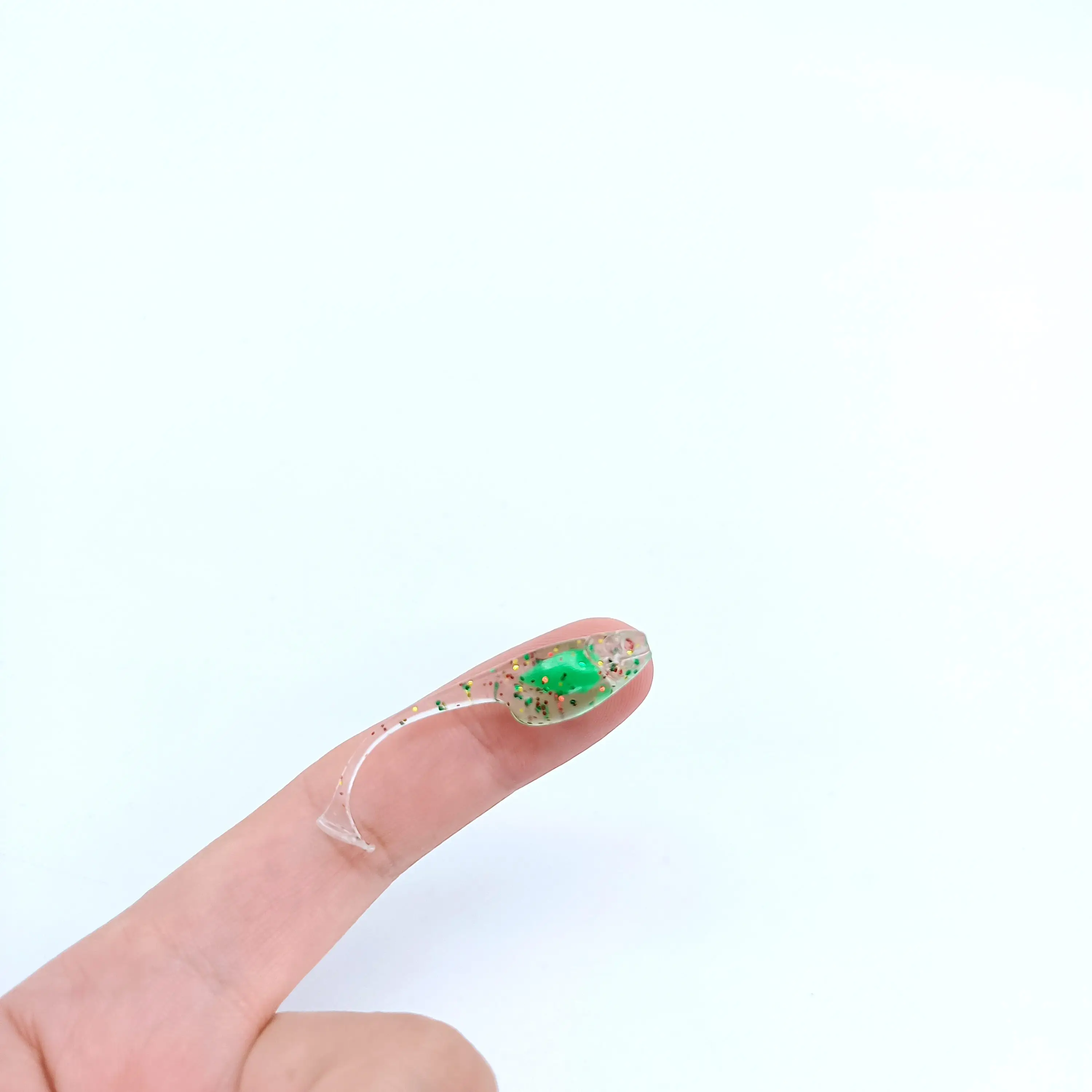 DUODUOYU 5 uds nuevo Mini señuelo de pesca suave 0,8g/90mm cola en T plantilla de gusano suave pez Wobbler cebo Artificial aparejos de pesca de silicona - imagen 3