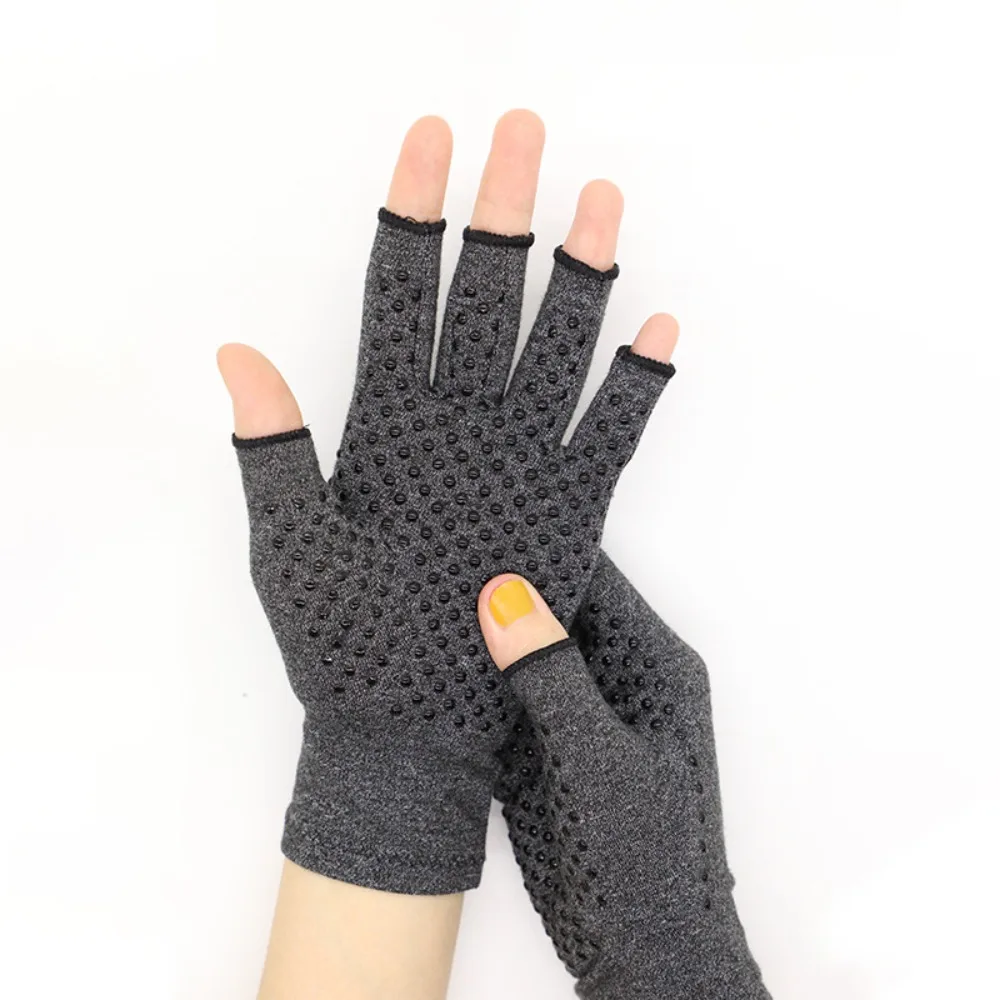 Guantes de compresión sin dedos para aliviar el dolor de manos, manoplas de compresión antiartritis para pantalla táctil, soporte para articulaciones - imagen 4