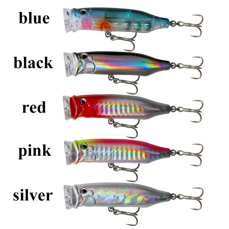 Señuelo de pesca flotante Popper Wobbler, cebo Artificial Crankbait, cebo de pesca de carpa Poper, 1 ud.