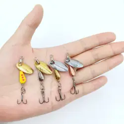 Cuchara giratoria Duoduoyu con lentejuelas para lubina y trucha
