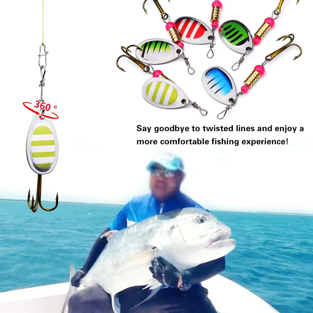 10 unids/lote señuelo de pesca Spinner cebo campana de cobre señuelos de Metal artificiales 6cm 3,2g cebos compuestos lentejuelas de rotación - imagen 5