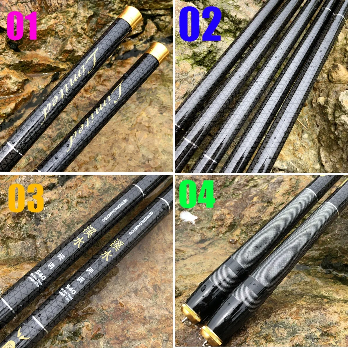 Caña de pescar telescópica para carpa, alimentador de fibra de carbono, ultraligero, portátil, para agua dulce, 3,6/4,5/5,4/6,3/7,2 M - imagen 2