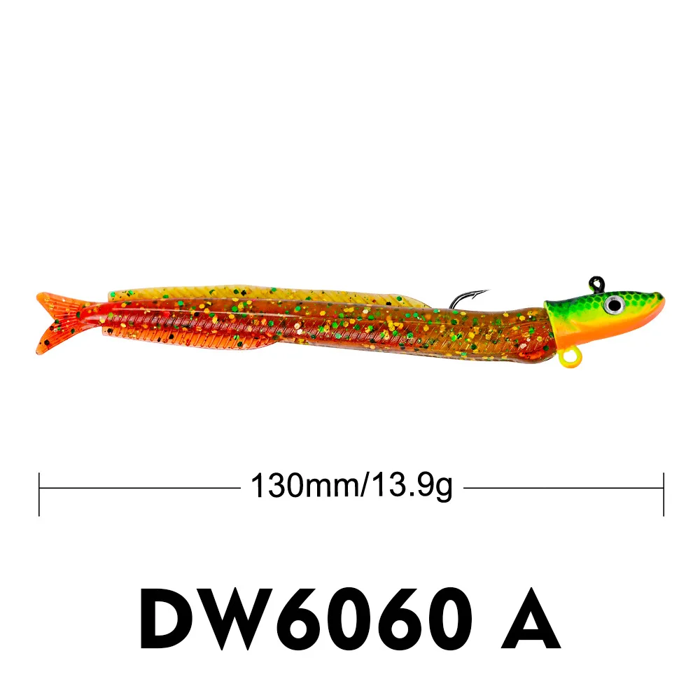 5 unids/bolsa Minnow Jig Head señuelo de pesca señuelo suave para Lucio 14g 12cm cebo Artificial para lubina sábalo de agua salada cebo suave aparejos de pesca - imagen 3