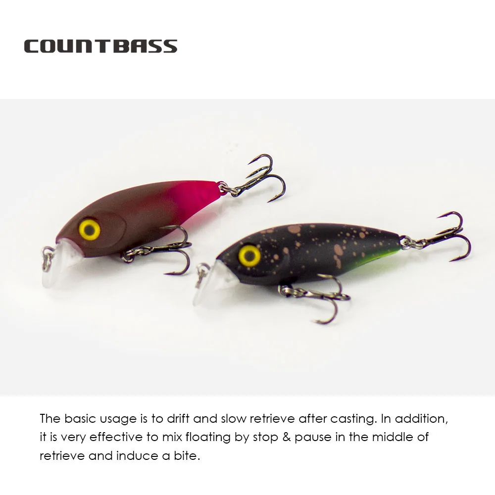 COUNTBASS Minnow hundido 45 mm 1-3/4" 4,1 g 1/8 oz. Señuelo de cebo duro Señuelos de pesca de pescador Wobbler La Peche Au Leurre Hardbaits - imagen 4