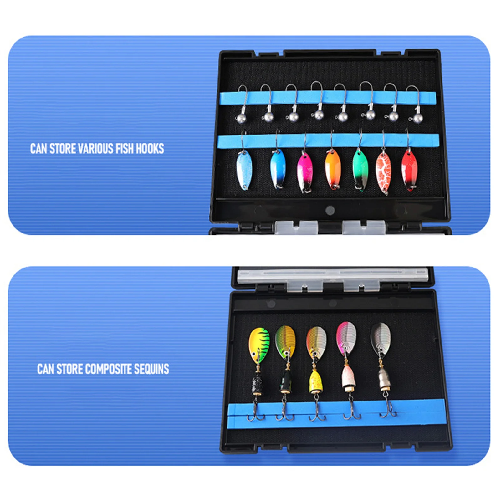 Caja de aparejos de pesca portátil, caja organizadora de plástico de gran capacidad para anzuelo de pesca, cebo falso, señuelo, caja de engranajes de pesca impermeable - imagen 4