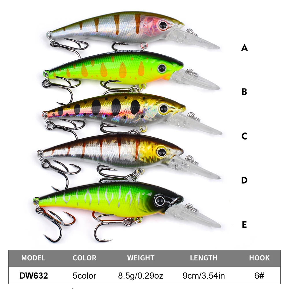 PROBEROS 1 pieza de señuelos de pesca Premium pececillo flotante para trucha lubina en agua salada y agua dulce, atrapa peces grandes!... - imagen 3