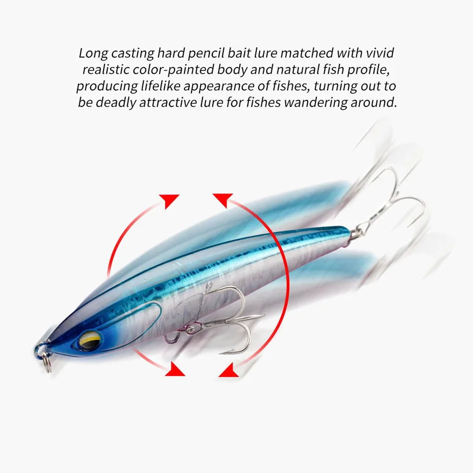 WALK FISH-señuelo de pesca Artificial, cebo duro, lápiz de hundimiento, 105mm, 28,4g - imagen 3