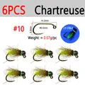 6pcs Chartreuse SZ10