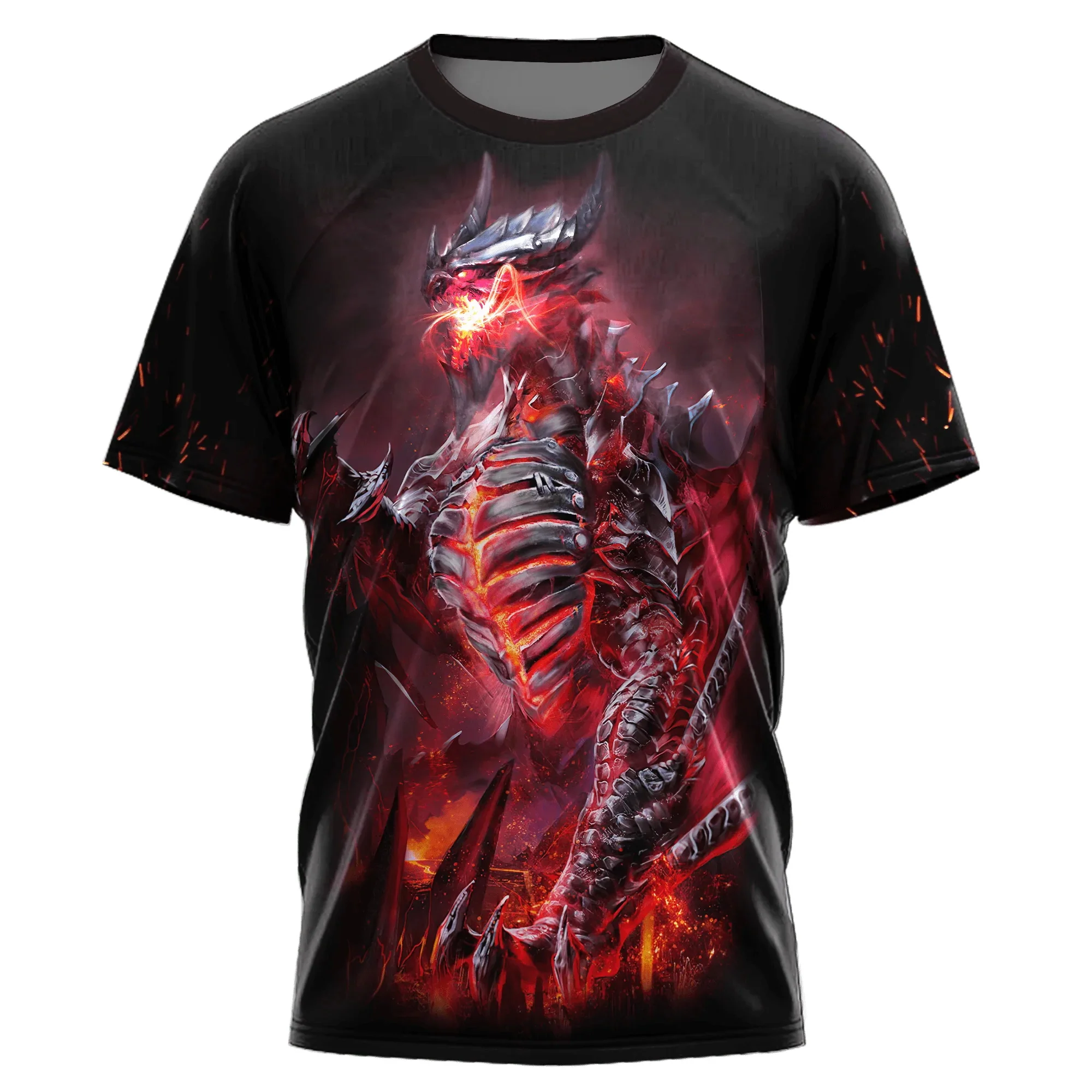 PLstar Cosmos-Camiseta de manga corta con estampado 3D para hombre, camisa de moda, informal, de verano, con patrón de tatuaje de dragón, TX297 - imagen 4