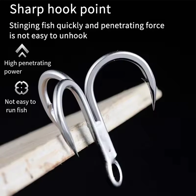 5 paquetes de anzuelos de pesca triples BKK Raptor-Z 6071-4X-HG 4 #   2 #   1 #   1/0 #   2/0 #   3/0 #   4/0 #   5/0 #   Pesca en el mar Juegos grandes Recubrimiento antioxidante - imagen 5