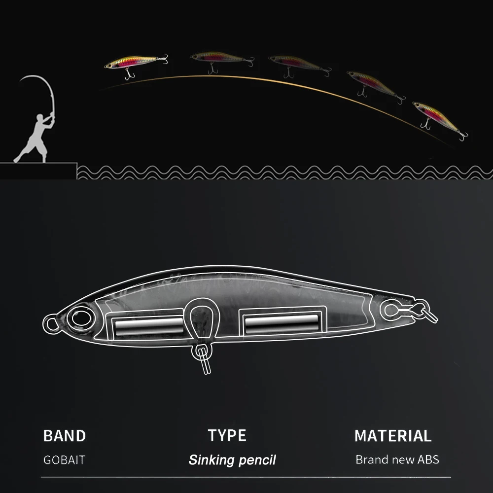 Señuelo de pesca Artificial, sistema de peso, cebo de silicona, anzuelo triple, Swimbait, aparejos Wobbler, Jerkbait, lápiz de hundimiento, 12g, 24g - imagen 3