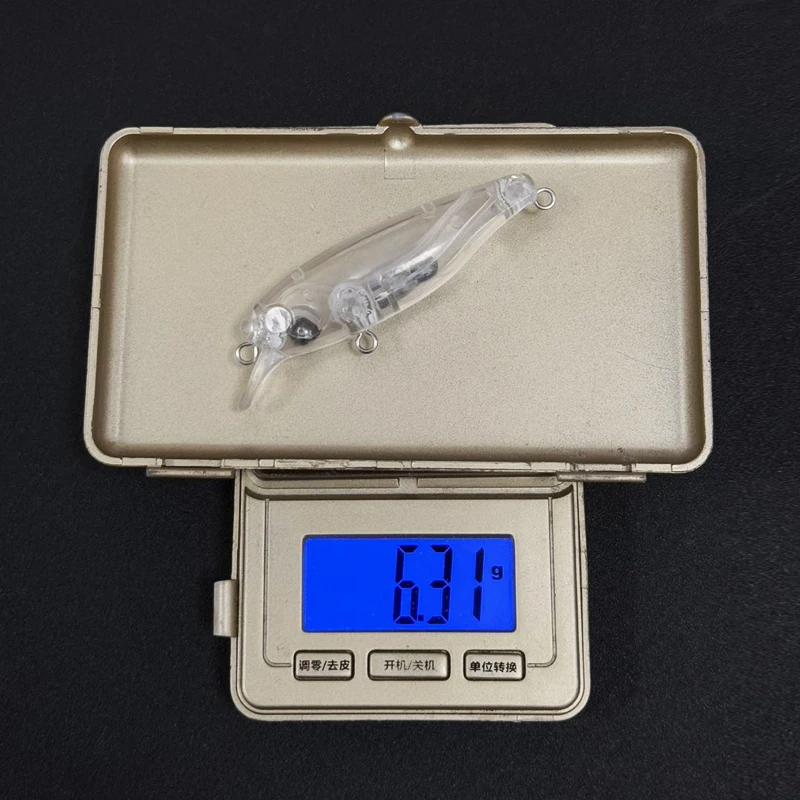 50 Uds. Señuelo de pececillo en blanco sin pintar, cebos de Pesca de pececillo suspendidos, Wobblers, cebo duro Artificial para Lucio, lubina, trucha, Jerkbait - imagen 5