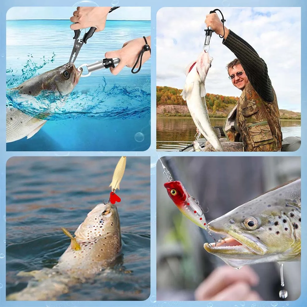Variedad de cebos y señuelos del calendario de Adviento para pescadores