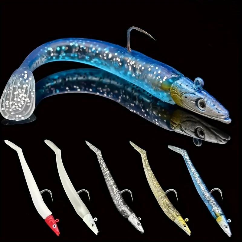 5 unids/pack 11cm 10g pesos Jig Head señuelo suave cebo Wobber Artificial hundimiento Jigging pesca en el mar señuelo falso Jigging cebo Peche - imagen 3