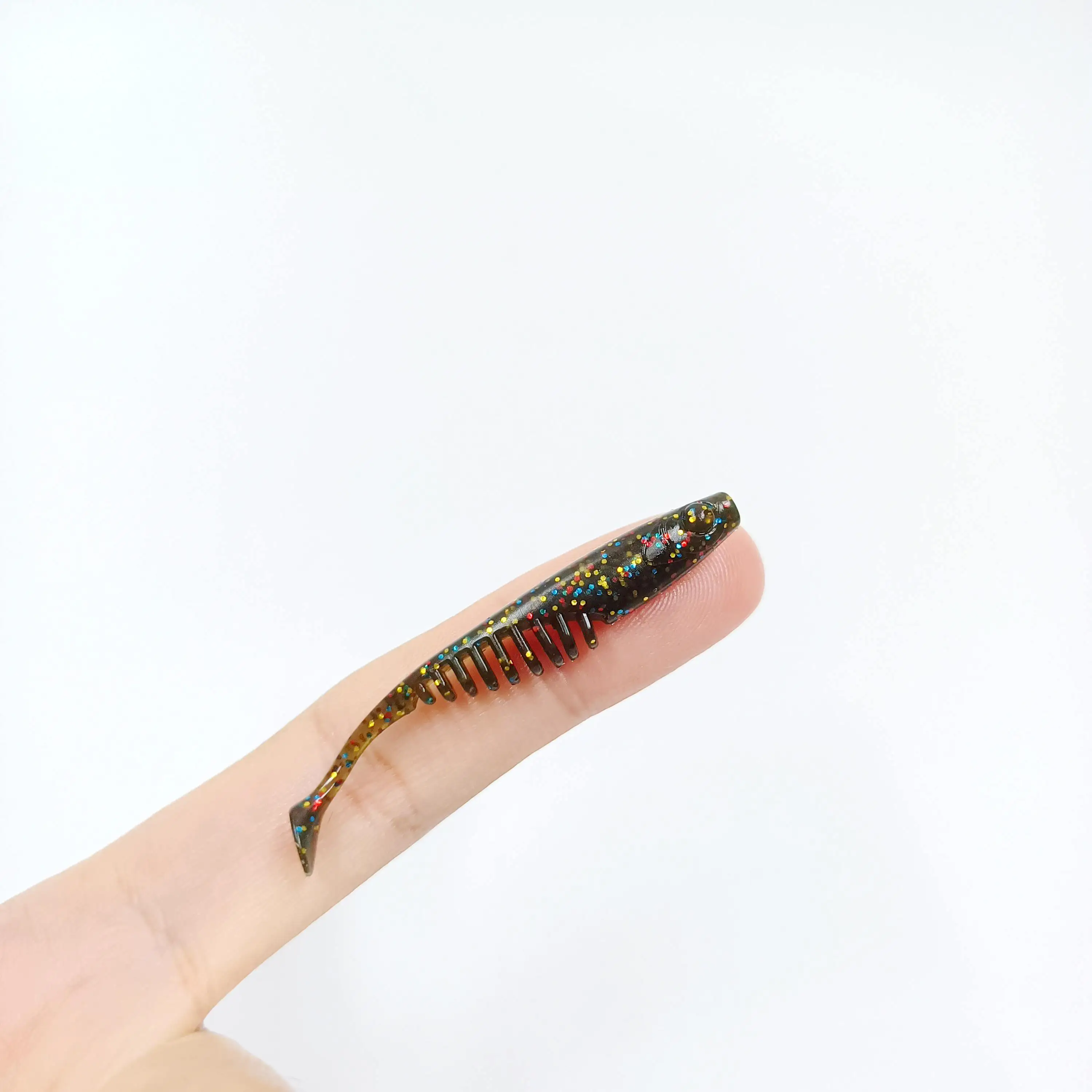 DUODUOYU 10 Uds 5,5 cm Mini Señuelos de Pesca blandos 0,8g plantilla cebo suave señuelos artificiales silicona Swimbait lubina Pesca aparejos de Pesca