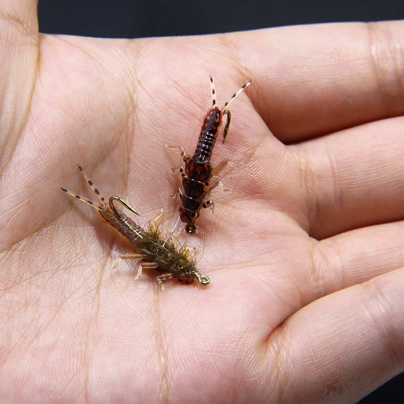 Nuevo 30 unids/set de cuerpo de goma de ninfa de piedra y anzuelos de ninfa combo de materiales sintéticos para atar moscas, pesca con mosca, moscas de ninfa artificiales - imagen 3