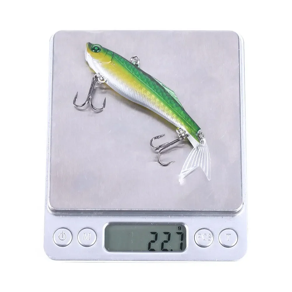 Señuelo VIB hundido de 8cm y 22,5g, sin bola sonajero, Wobbler Artificial, cebo duro sin labios, Crankbait, aparejos de pesca en hielo para invierno - imagen 5