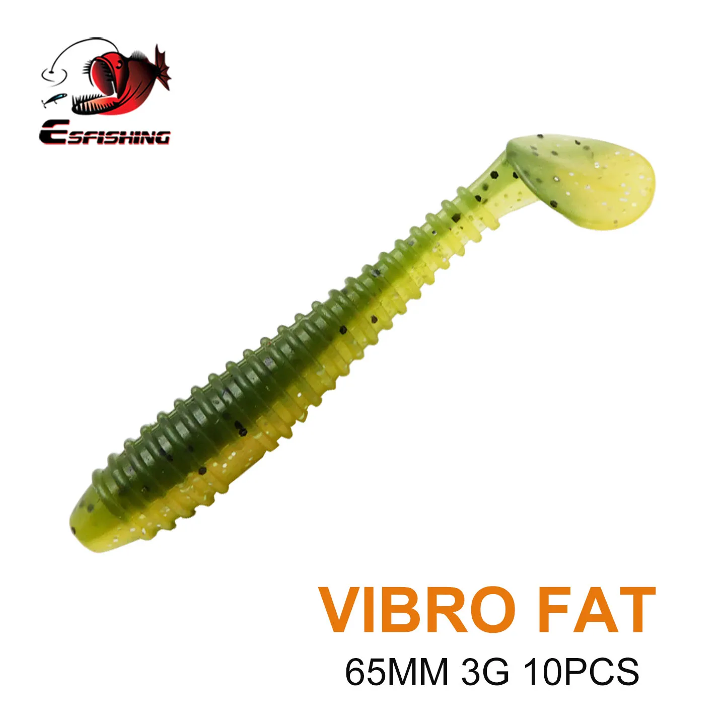 Vibro Fat 65mm – Señuelo de Silicona para Lucio y Perca