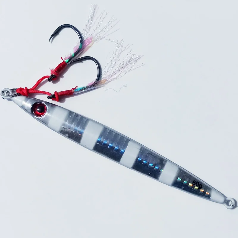 Señuelo jigging luminoso con gancho auxiliar – lubina, caballa y atún - imagen 5